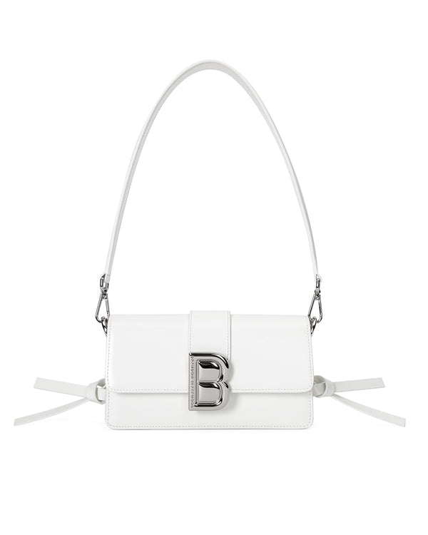White Hard Leather w/ Silver Hardware