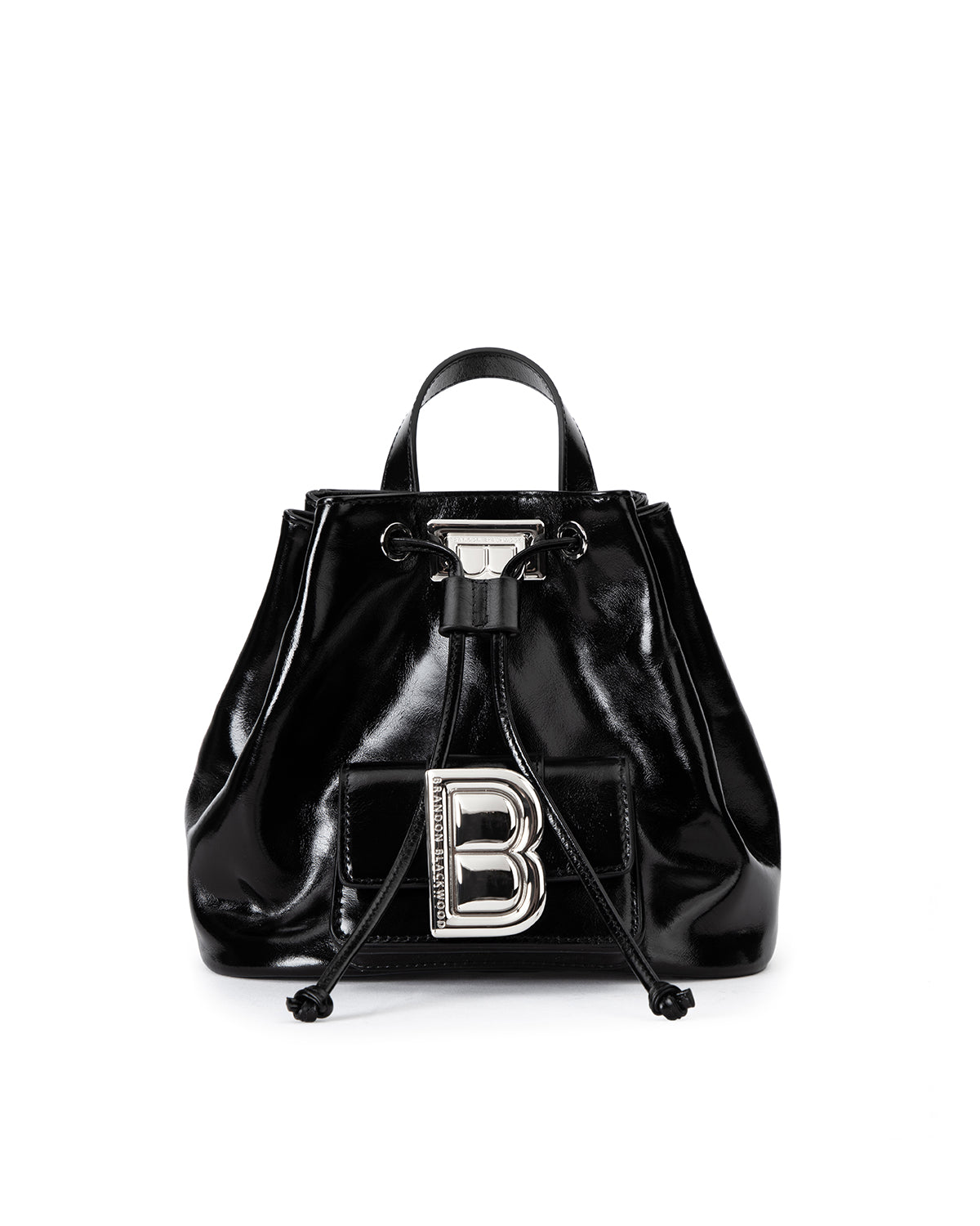 Brandon Blackwood New York - Midori Bag - Black Oil Leather w/ Silver