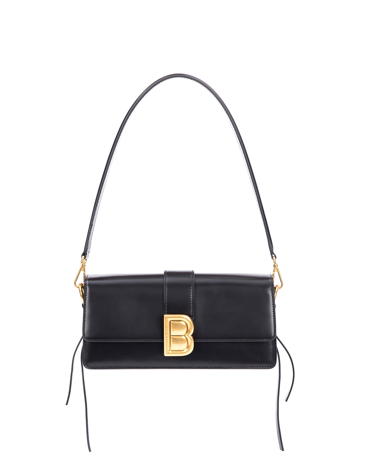 Brandon Blackwood New York - Nia Bag - Black Hard Leather w/ Brass Hardware
