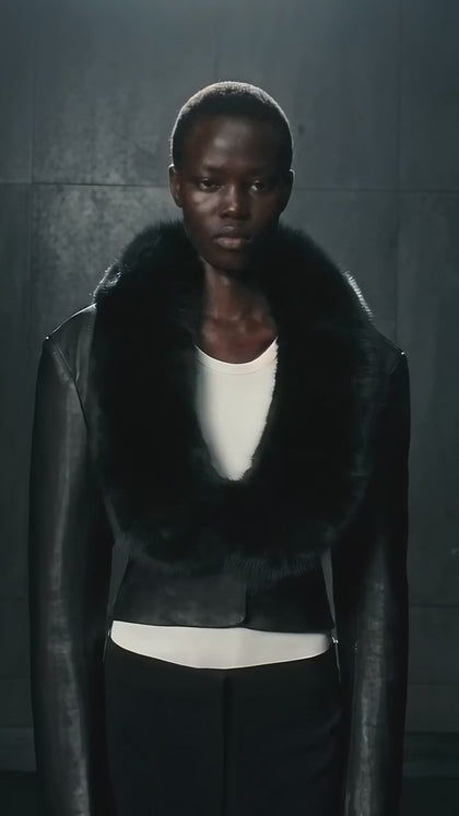 Fox Fur Collar Jacket thumbnail 5