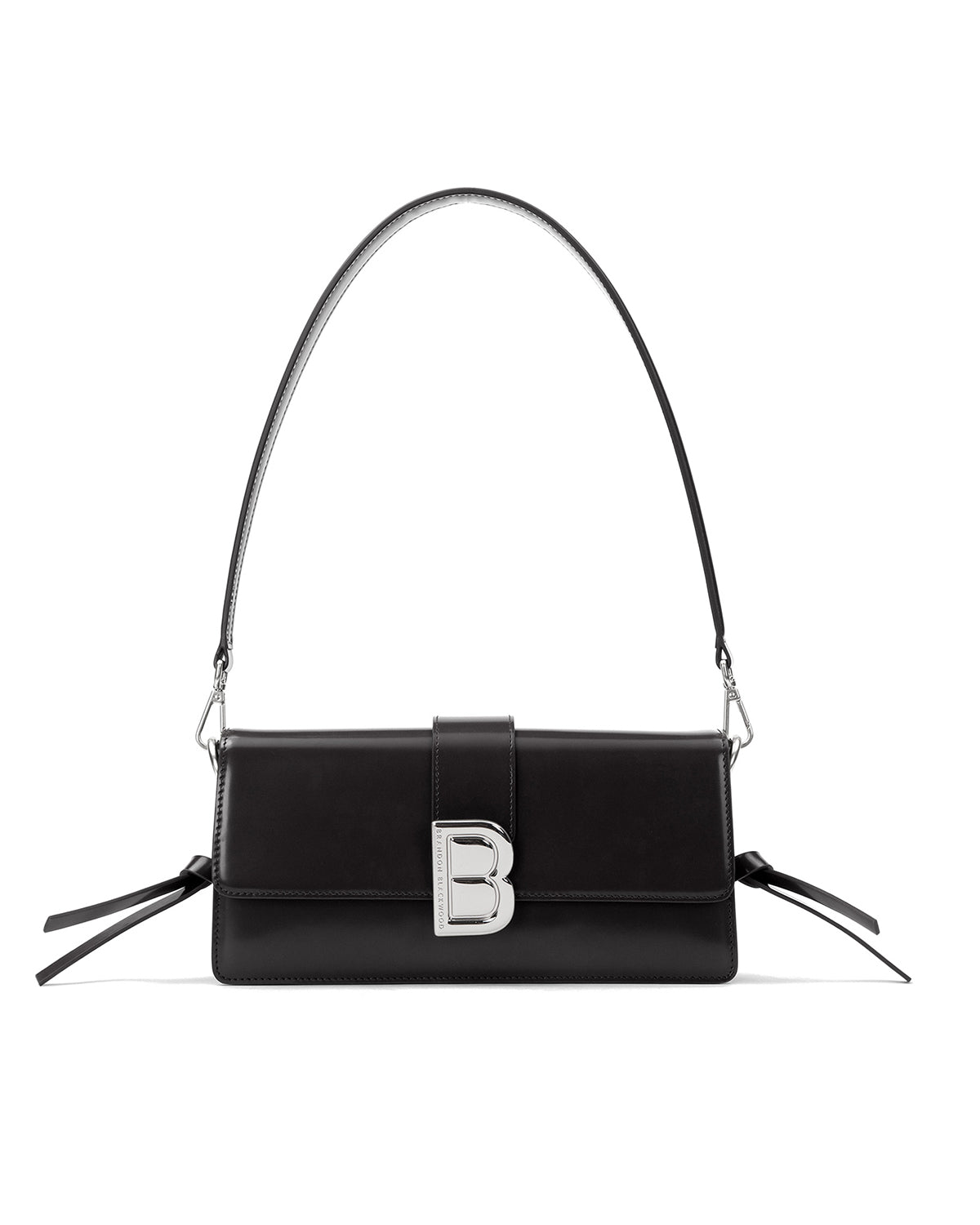 Brandon Blackwood New York - Nia Bag - Black Hard Leather w/ Silver Hardware