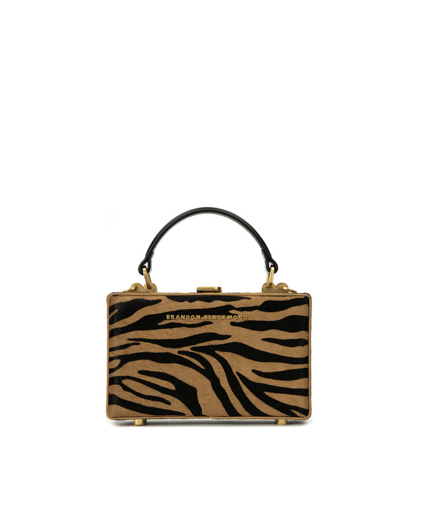 Brown Zebra Ponyhair w/ Brass Hardware