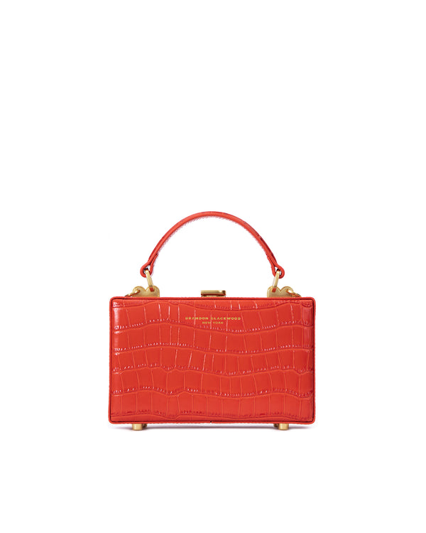 Red Croc Leather