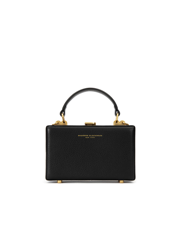Black Grain Leather w/ Brass Hardware