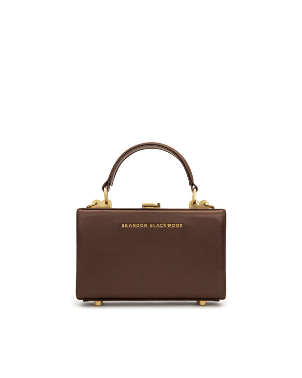Brown Satin w/ Brass Hardware