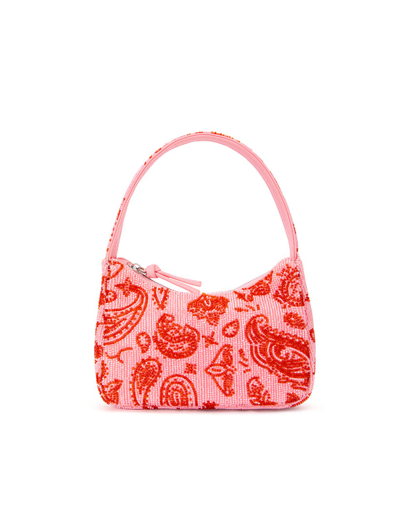 Pink and Red Beaded Bandana