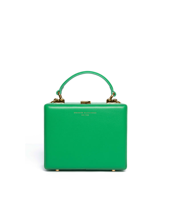 True Green Leather w/ Brass Hardware