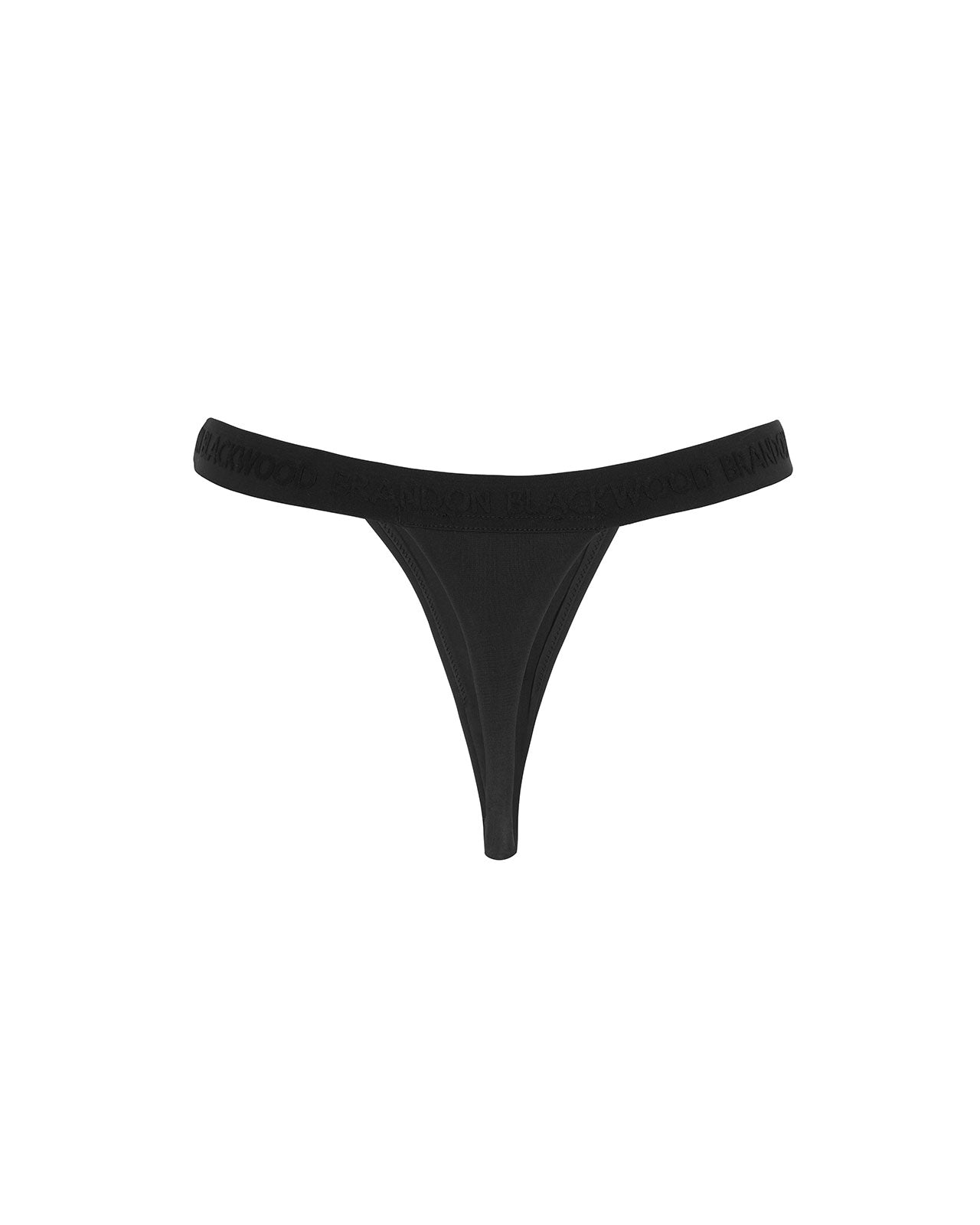 Brandon Blackwood New York - Logo Swim Thong - Black