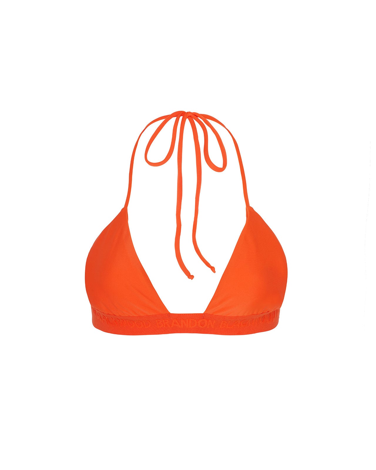 Brandon Blackwood New York - Logo Halter Bikini Top - Orange