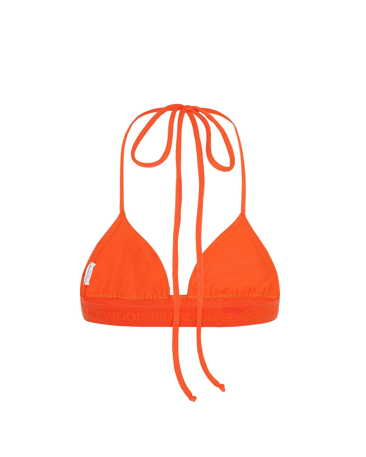 Brandon Blackwood New York - Logo Halter Bikini Top - Orange