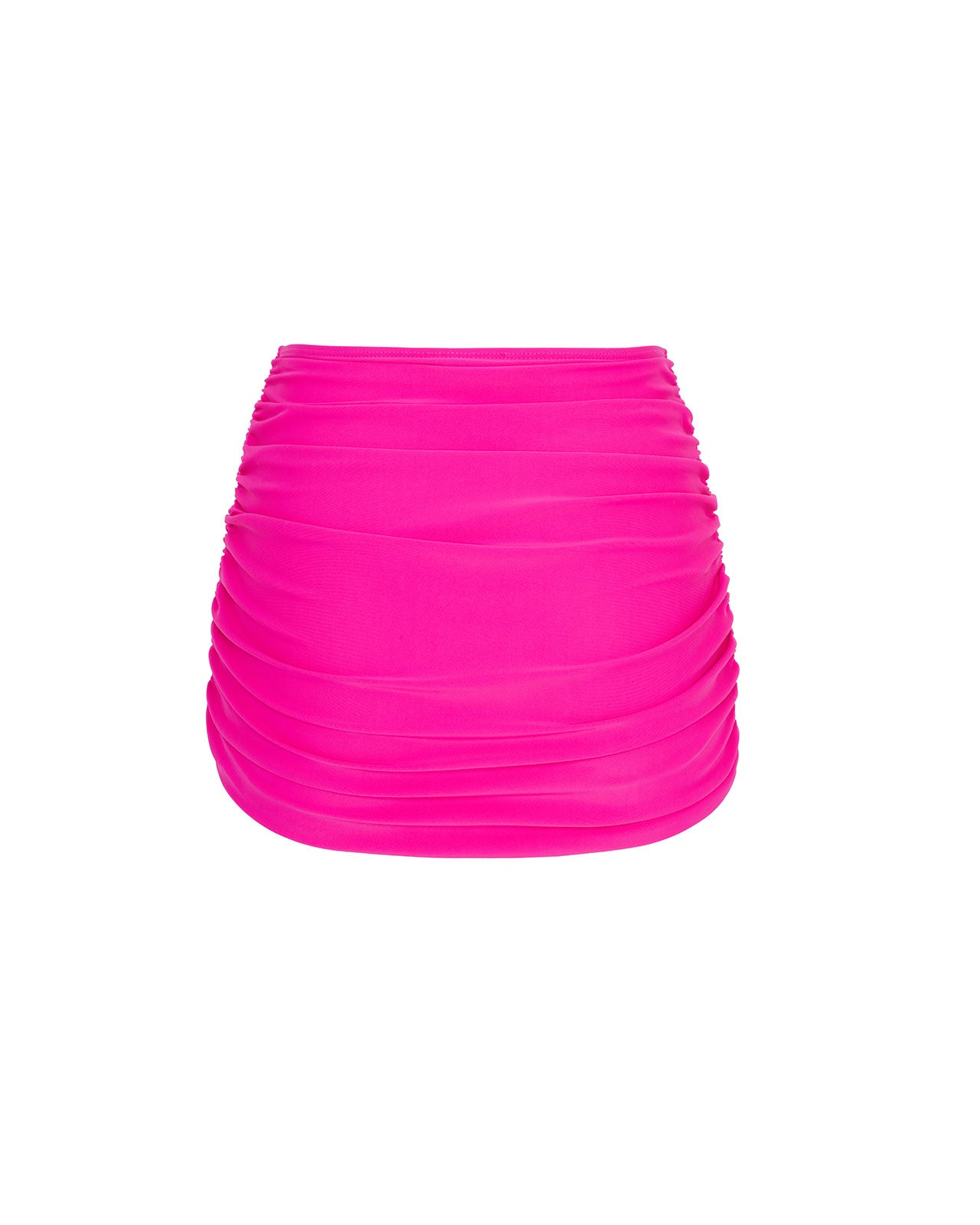 Brandon Blackwood New York - Ruched Swim Skirt - Hot Pink