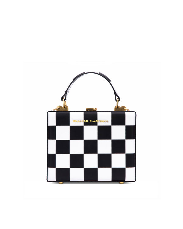 Black & White Checkerboard Leather