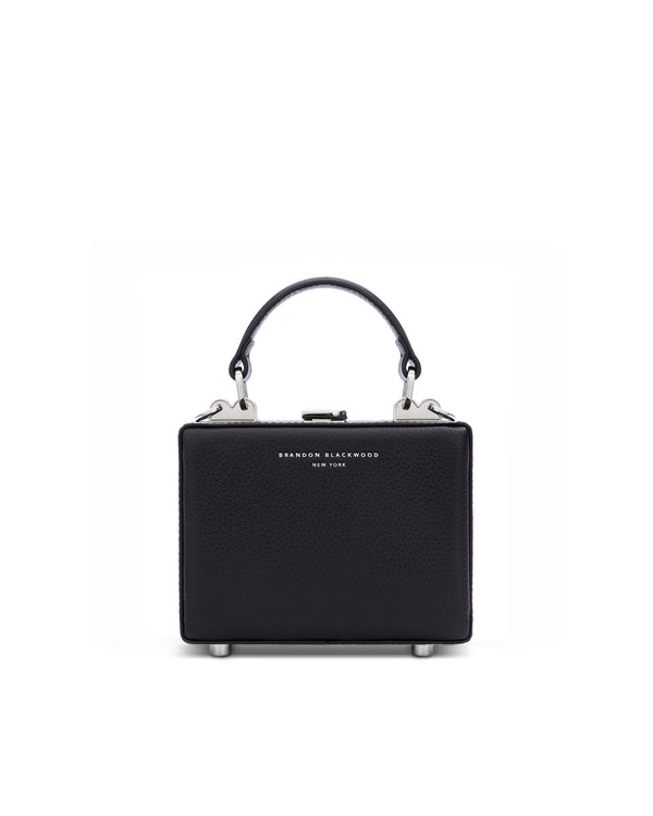 Midnight Black Leather w/ Silver Hardware