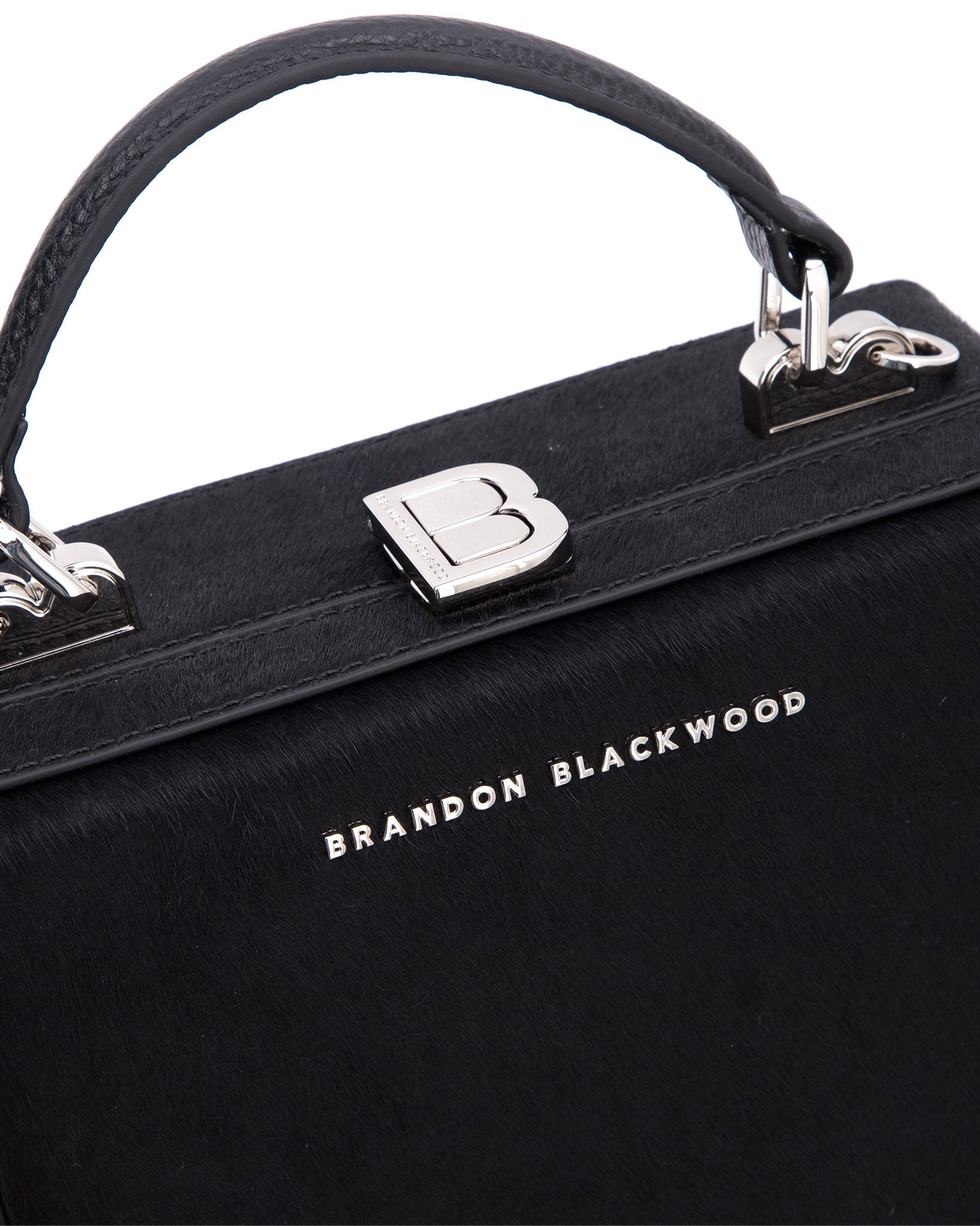 Brandon Blackwood New York - Kendrick Trunk - Black Ponyhair w/ Silver Hardware