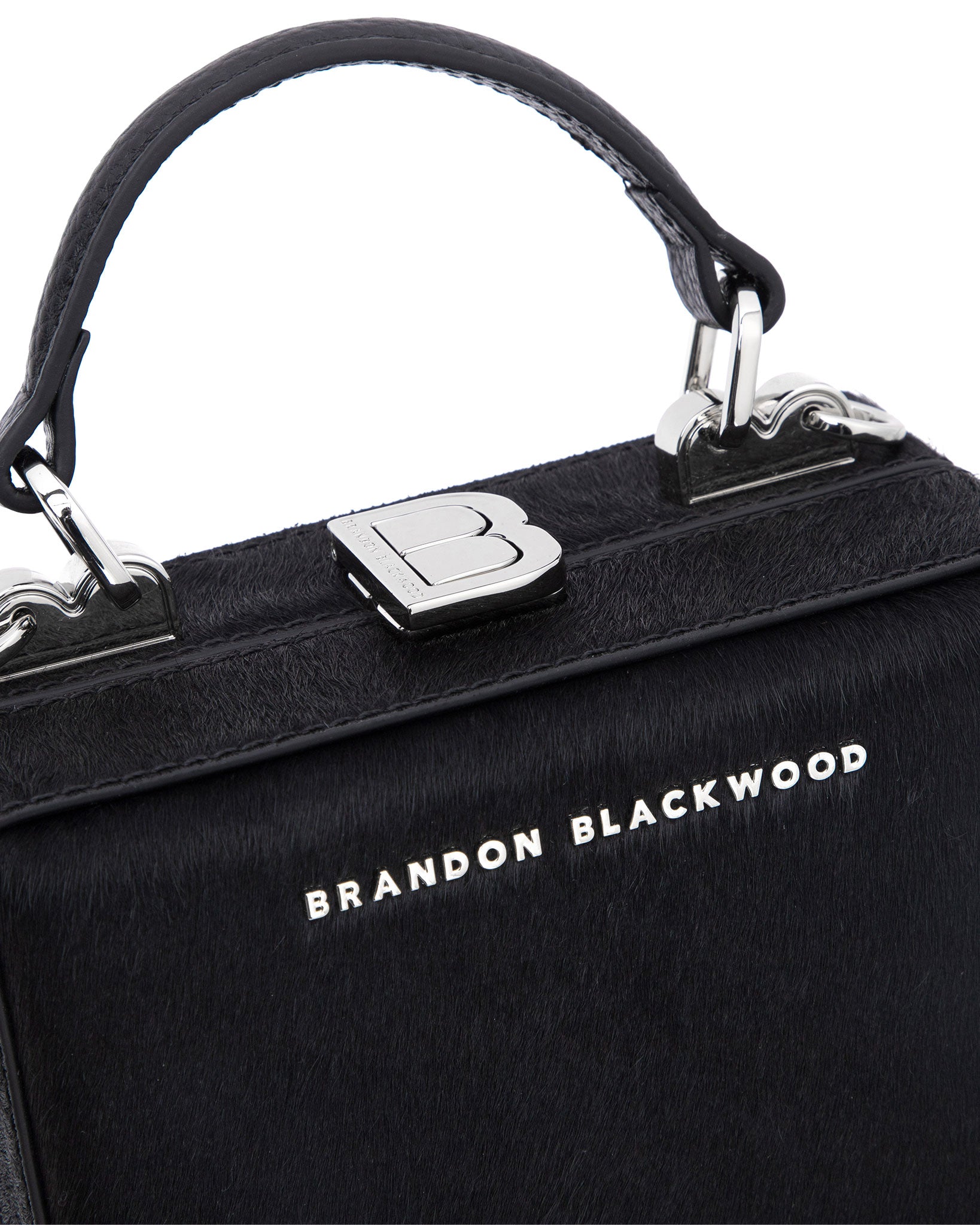 Brandon Blackwood Kendrick Trunk Calf Hair Top-handle Bag in Purple
