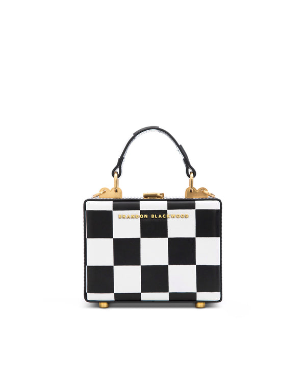Black & White Checkerboard Leather