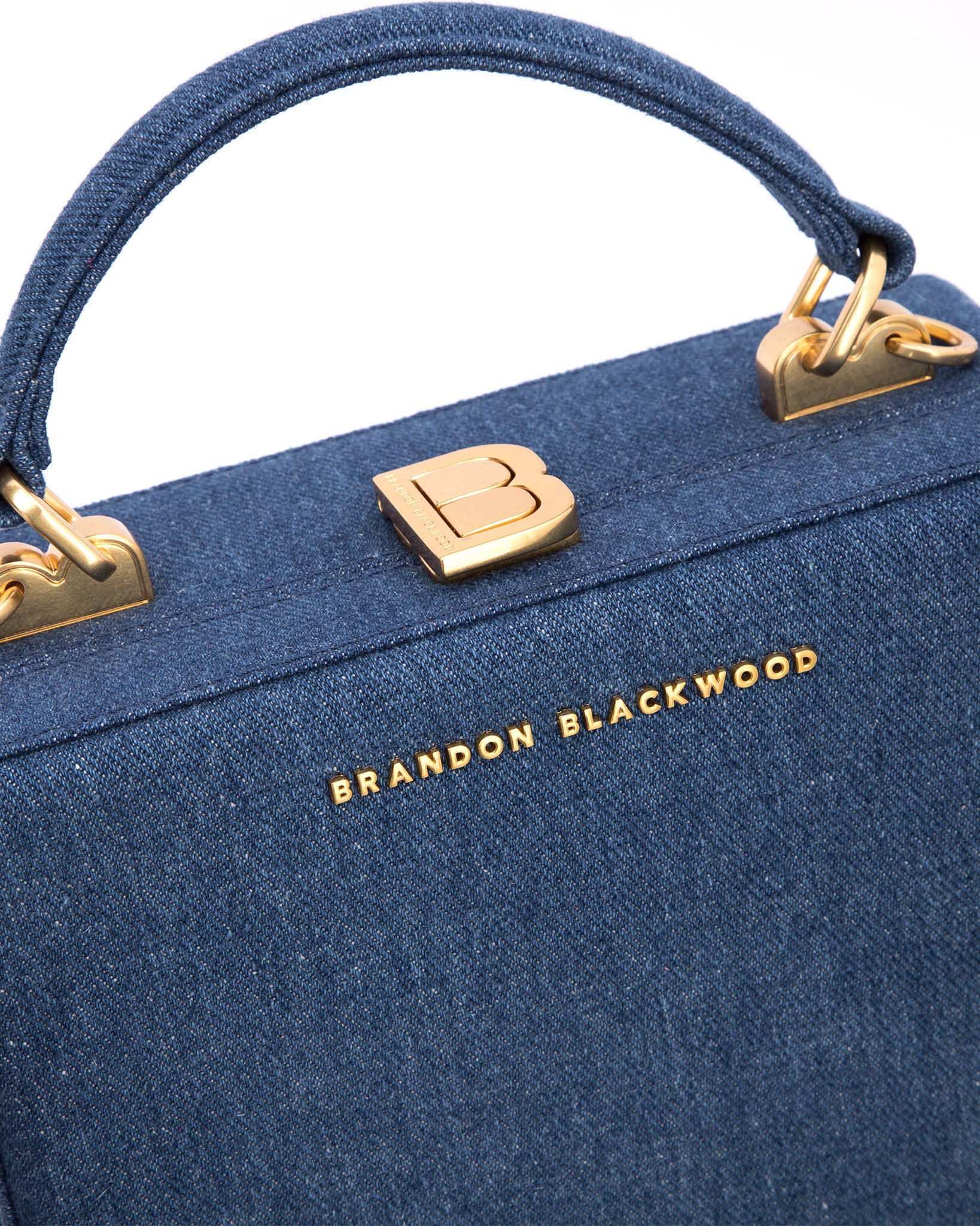 Brandon Blackwood, Bags, Mini Kendrick Trunk In Blue Denim