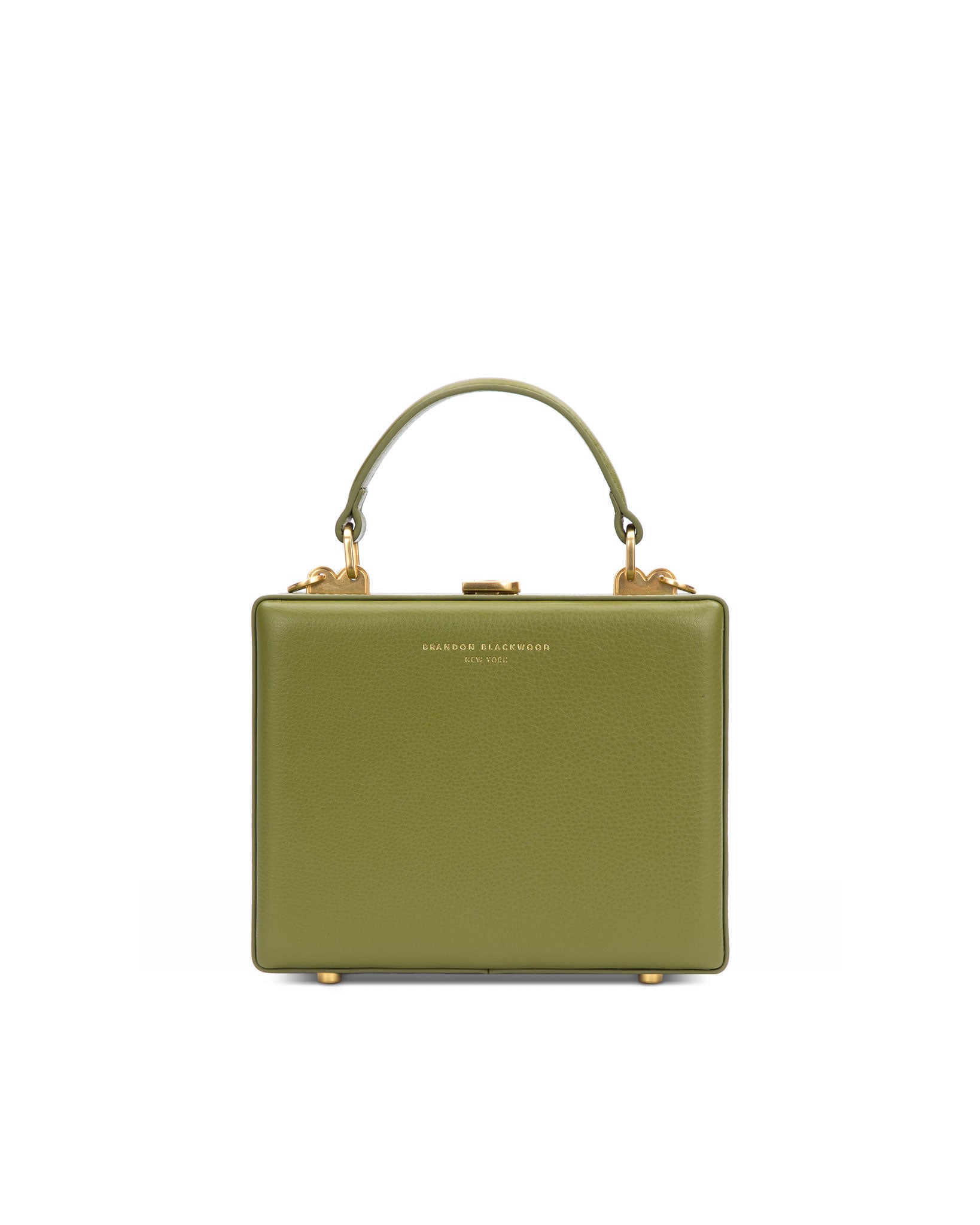 Brandon Blackwood New York - Kendrick Trunk - Evergreen Leather w/ Brass Hardware