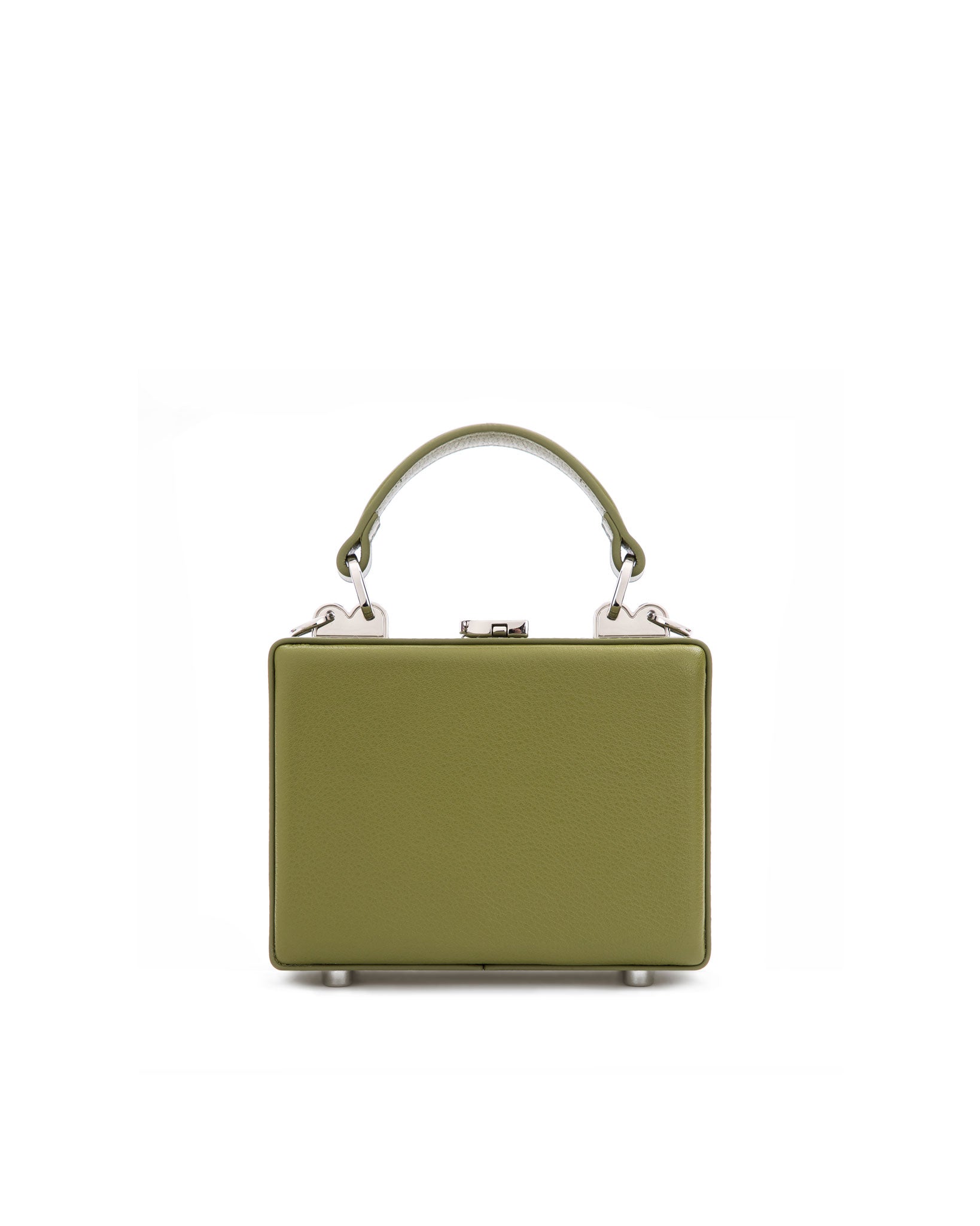 Brandon Blackwood New York - Mini Kendrick Trunk - Evergreen Leather w/ Silver Hardware
