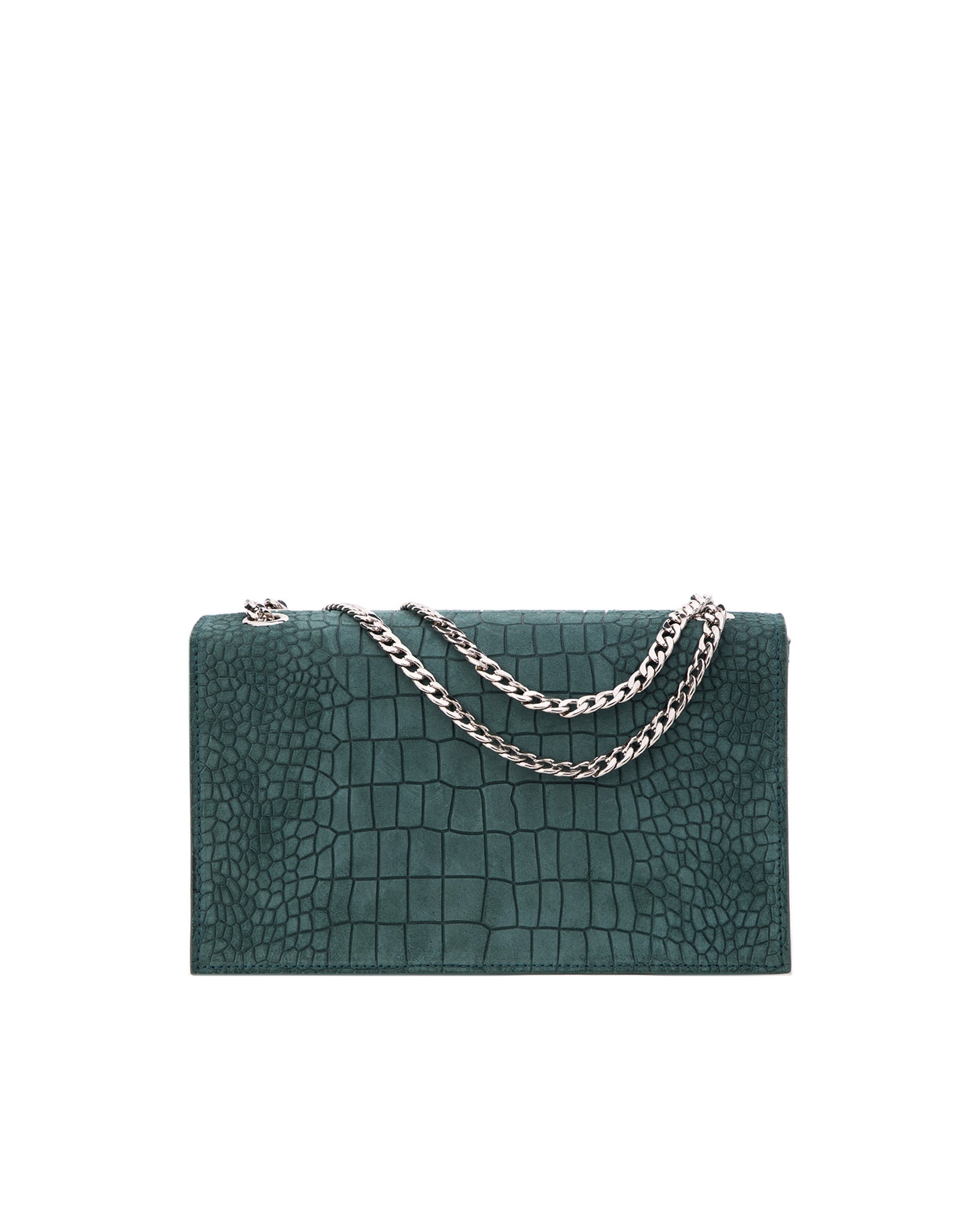 Genuine Crocodile Leather Women Handbag Bag Tote Green Emerald Cross body  Strap