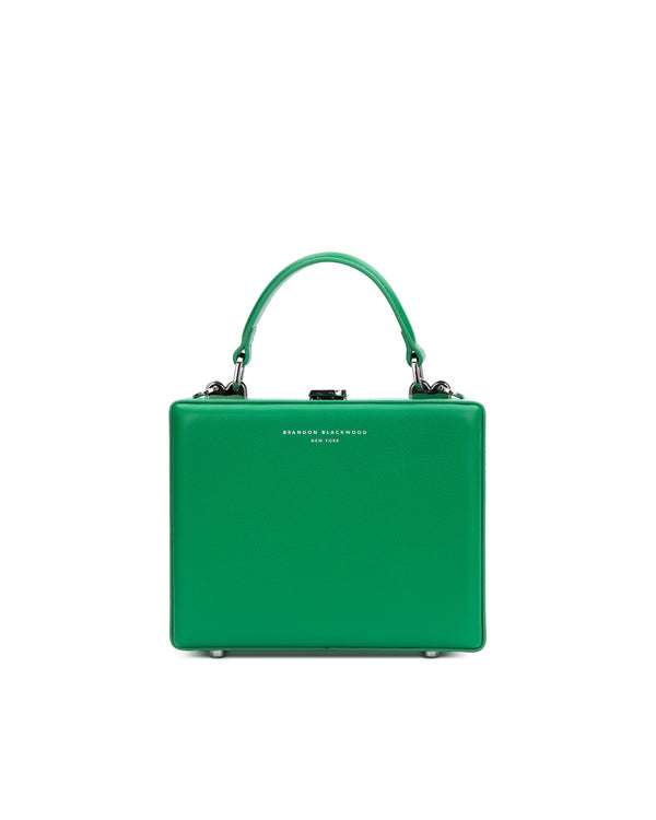 True Green Leather w/ Silver Hardware