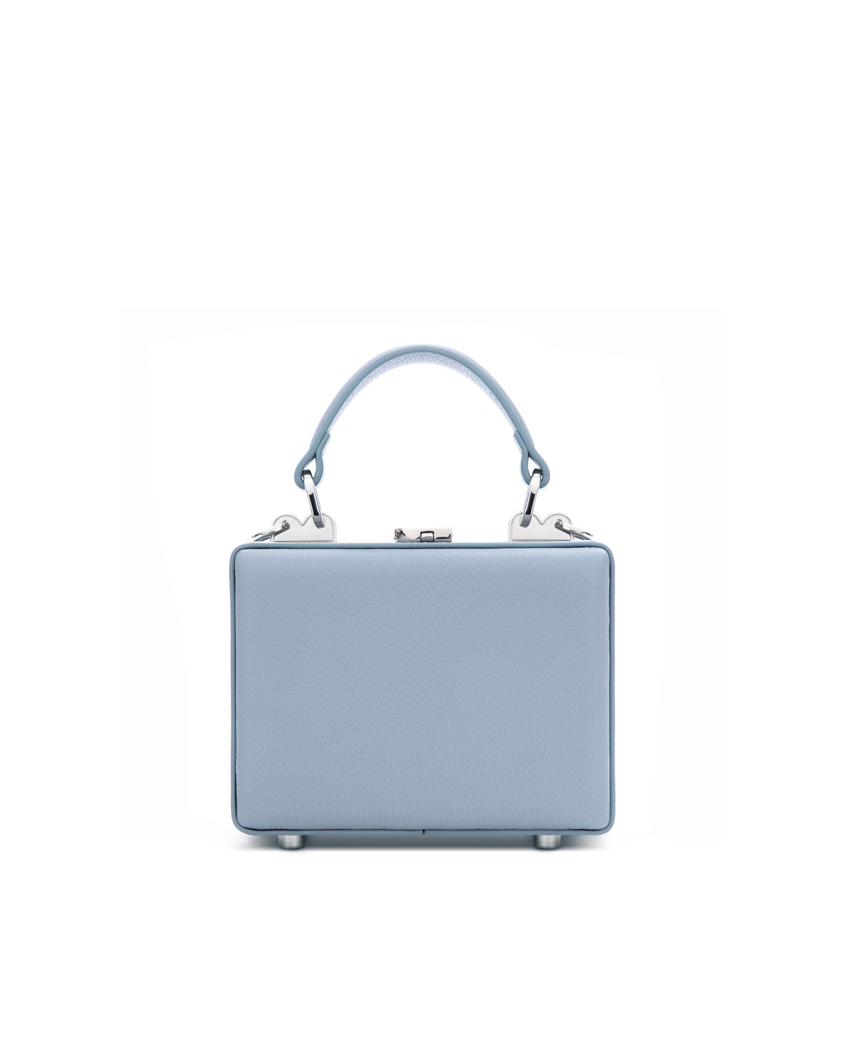 Brandon Blackwood New York - Mini Kendrick Trunk - Oxford Grey Leather w/ Silver Hardware