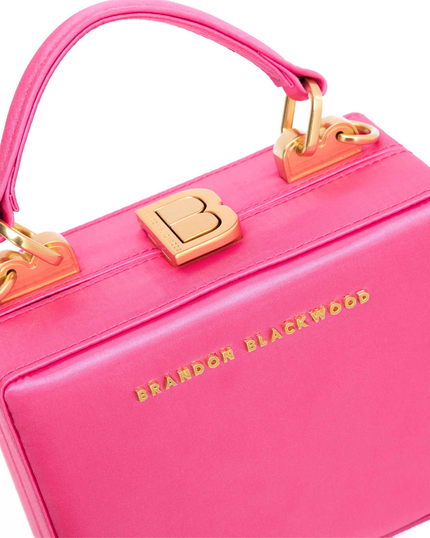 Brandon Blackwood Kendrick Mini Trunk Suede Top-handle Bag in Pink