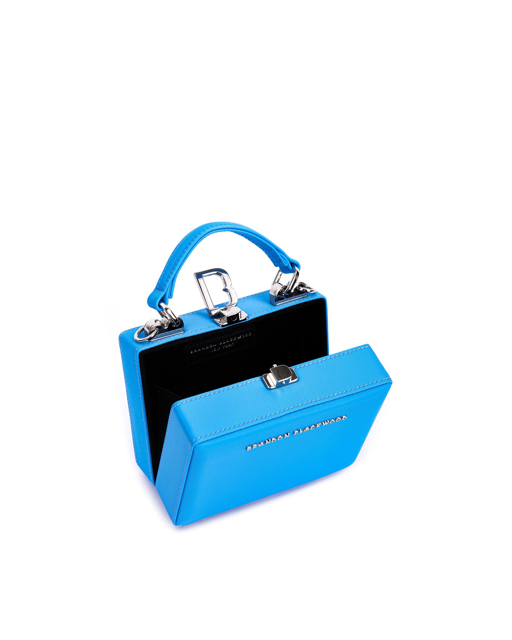 Brandon Blackwood Kendrick Mini Trunk Suede Top-handle Bag in Blue
