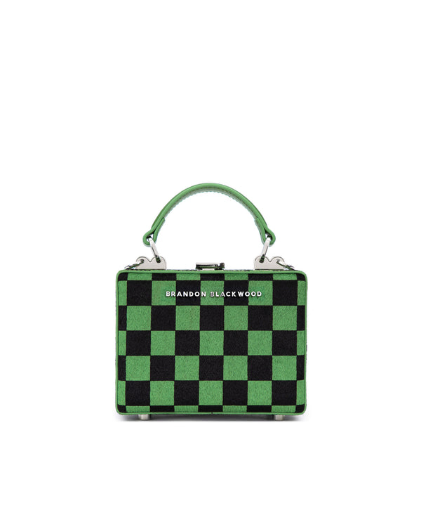 Black & Green Ponyhair Checkerboard