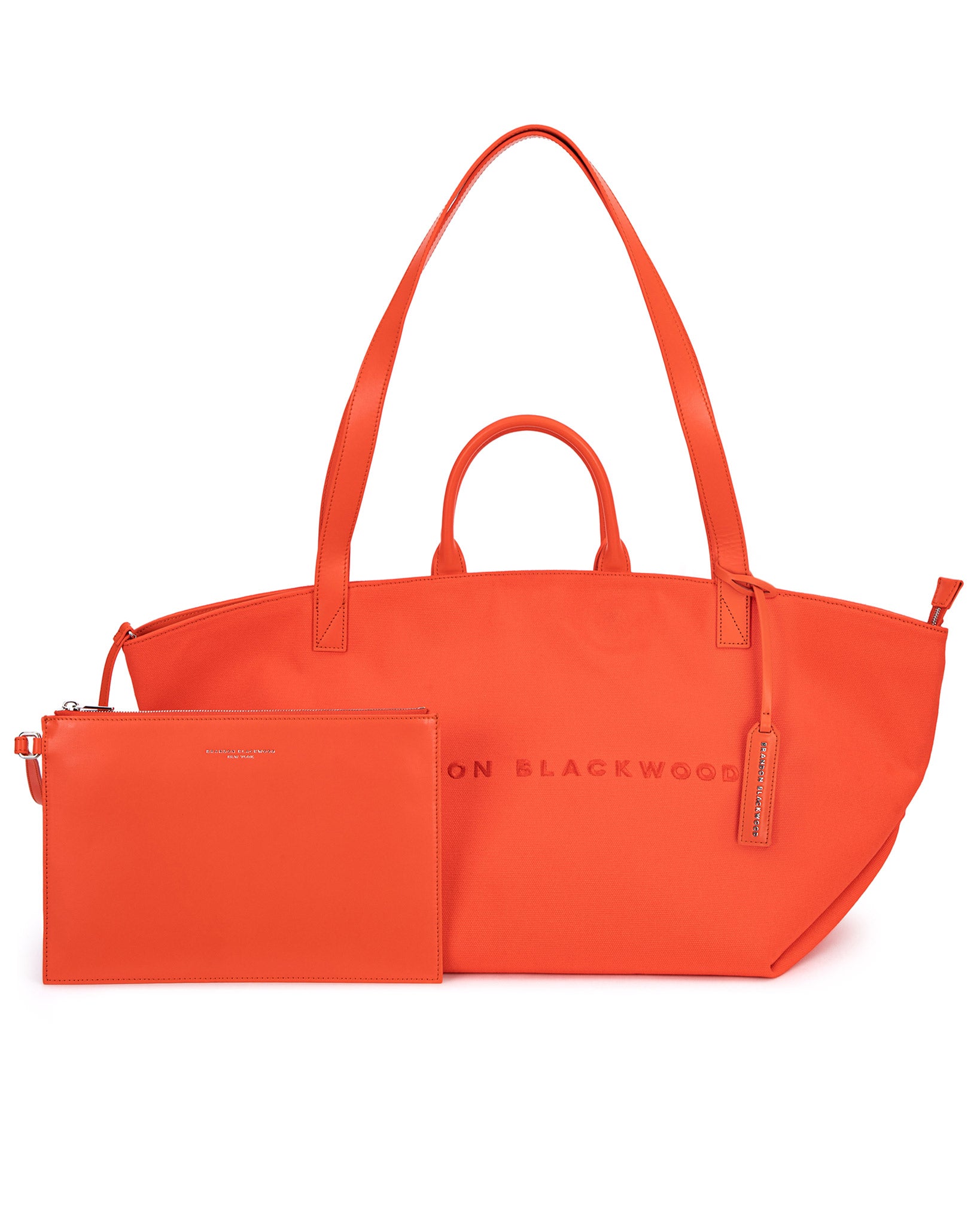 Orange canvas best sale tote bags