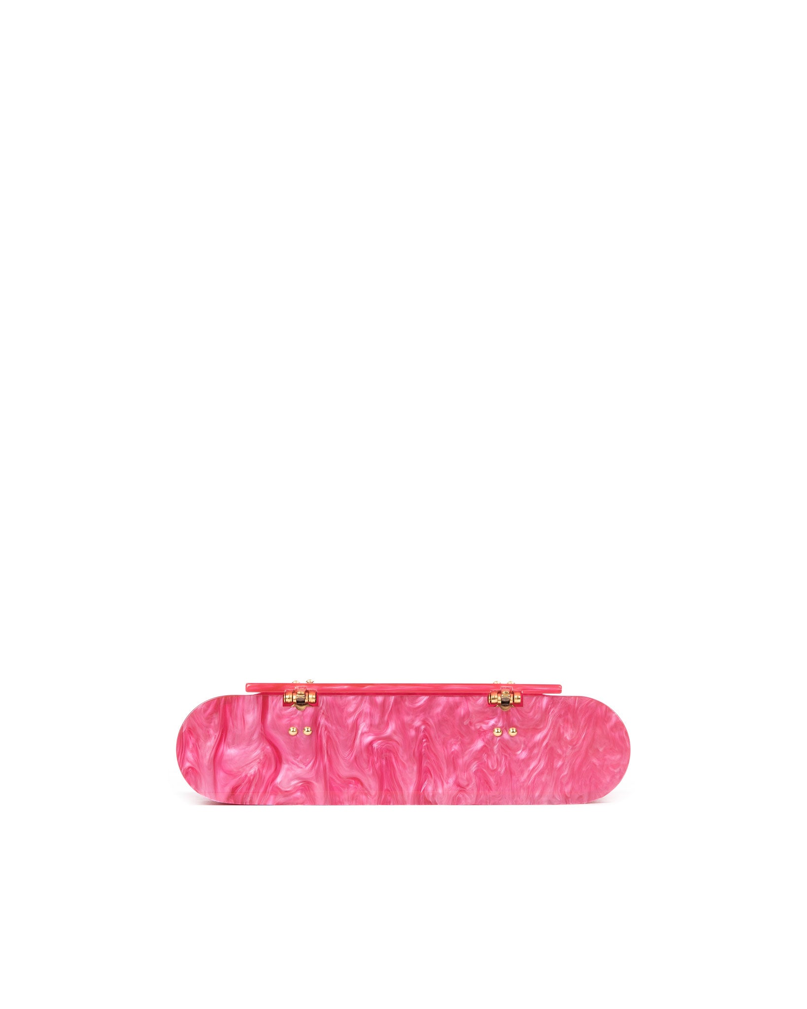Brandon Blackwood New York - Acrylic Vanity Clutch - Pink Marble