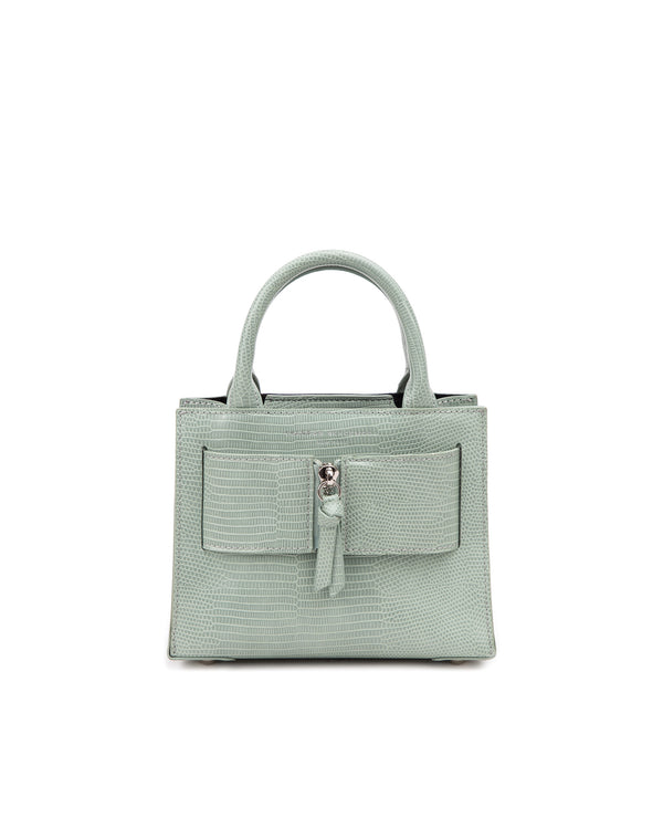 Green Lizard Embossed Leather
