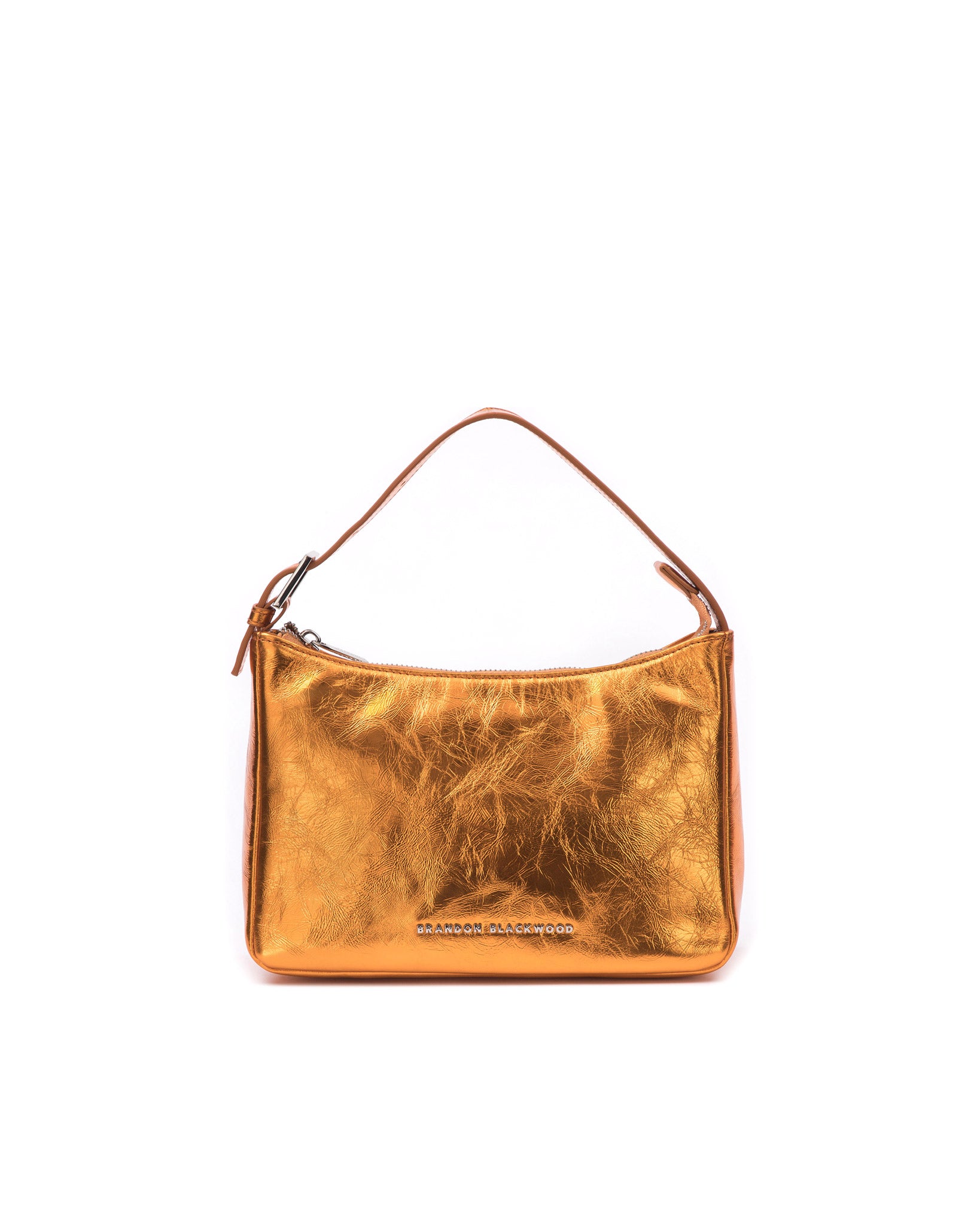 Brandon Blackwood New York - Cortni Bag - Cracked Metallic Orange Leather