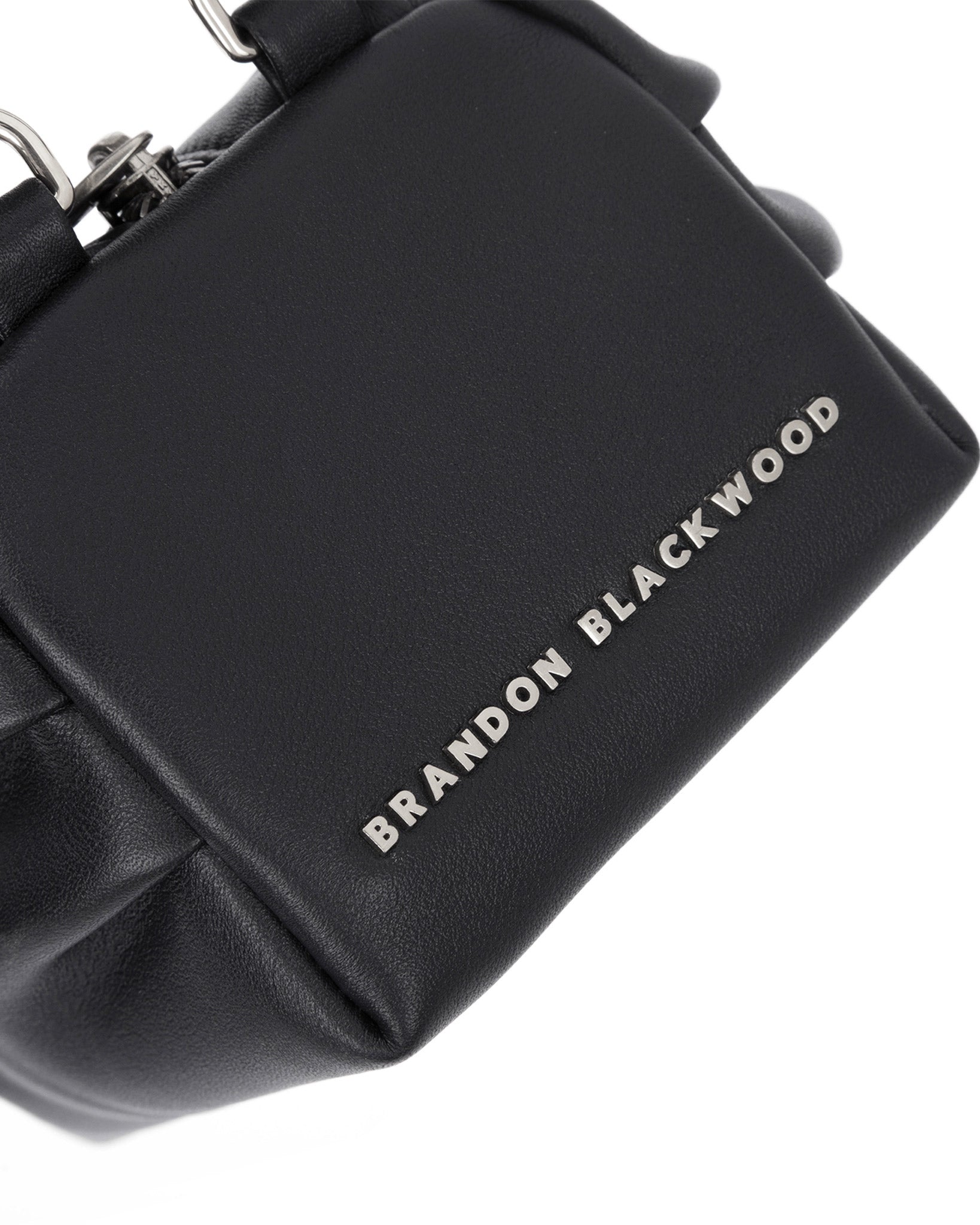 Brandon Blackwood New York - Mini Valentina - Black Leather w/ Silver Hardware