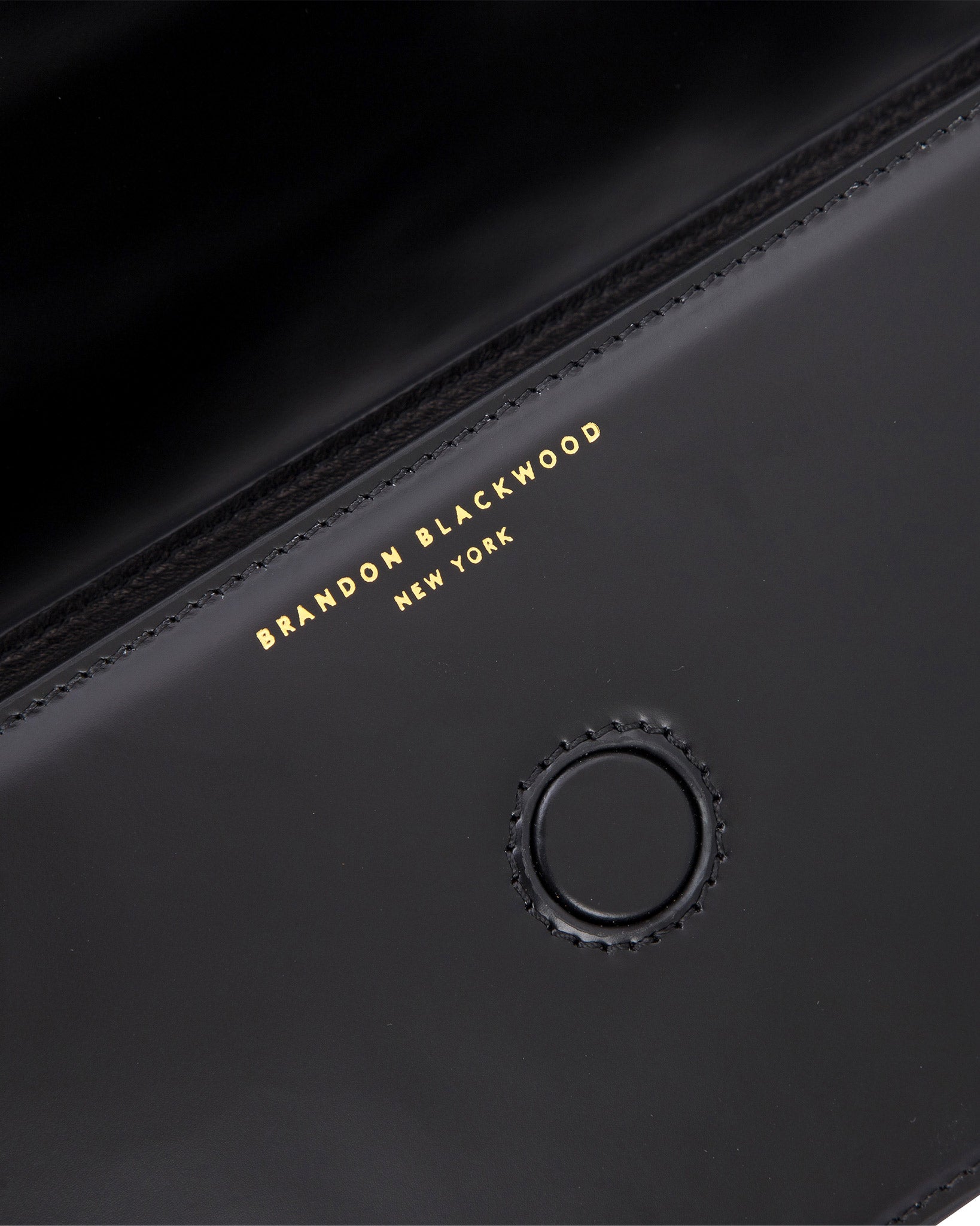 Brandon Blackwood New York - Nia Bag - Black Hard Leather w/ Brass Hardware