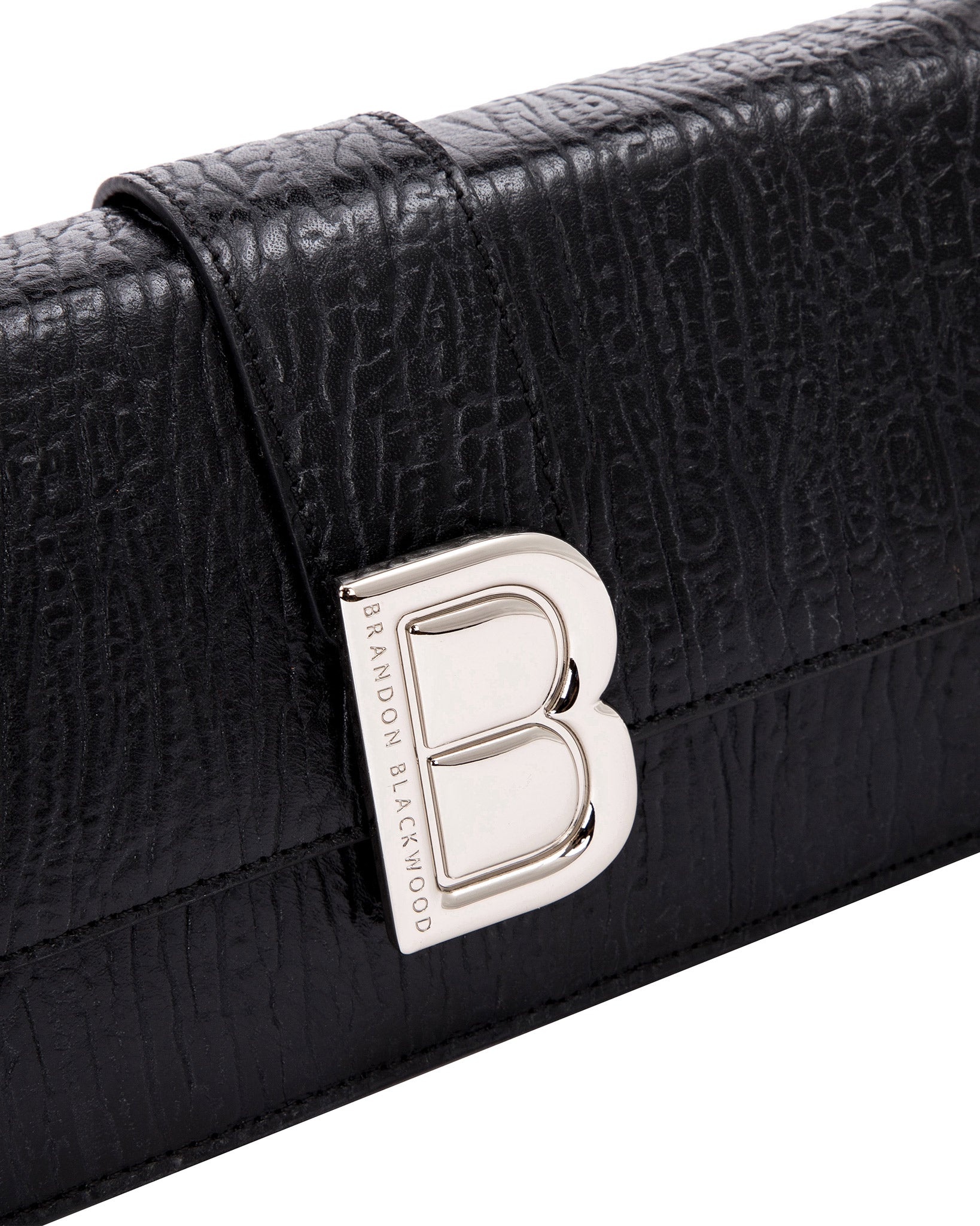 Brandon Blackwood New York - Nia Bag - Black Scratch Leather