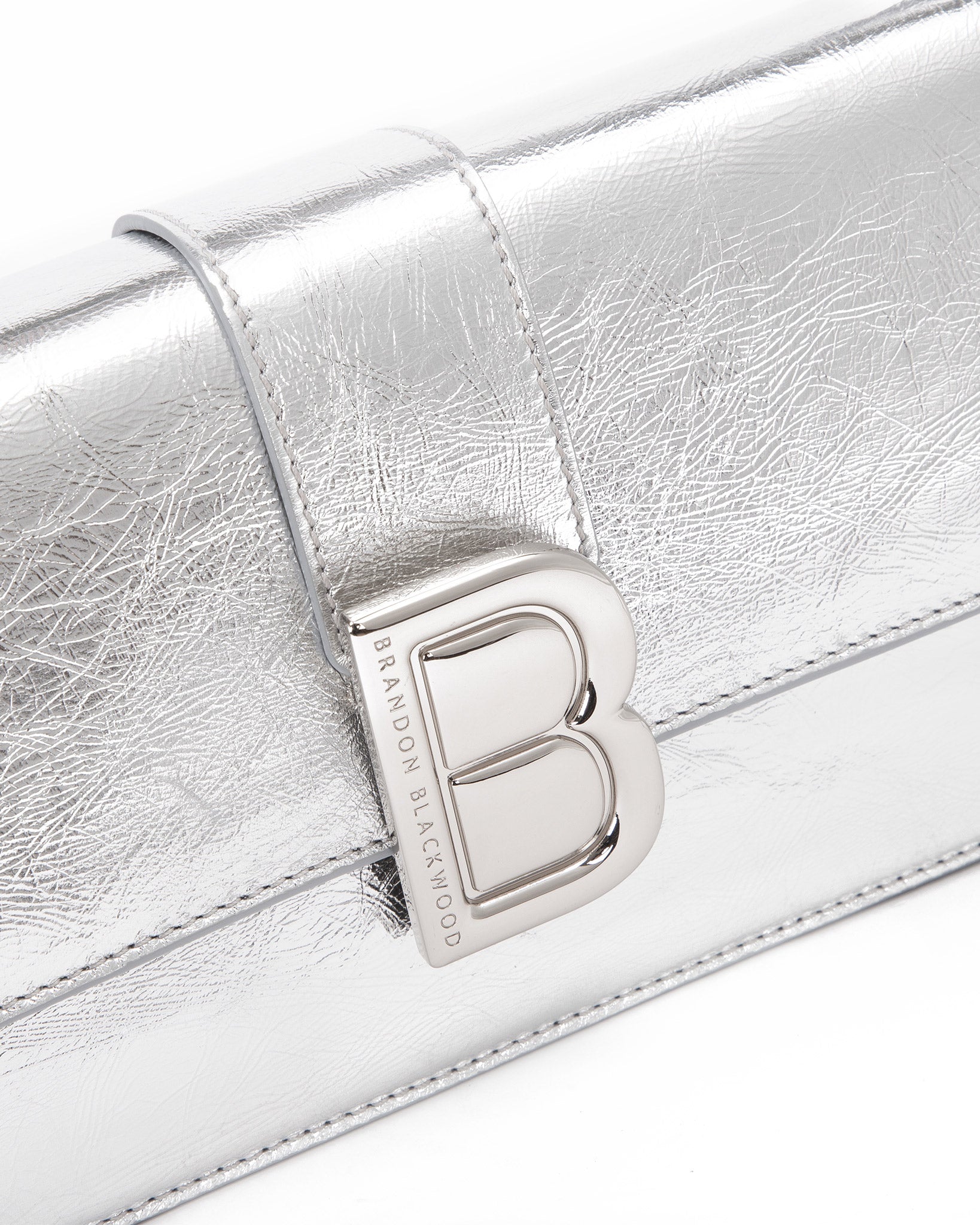 Brandon Blackwood New York - Nia Bag - Silver Cracked Leather