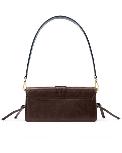 Back of Nia Bag with brown cracked leather thumbnail 6