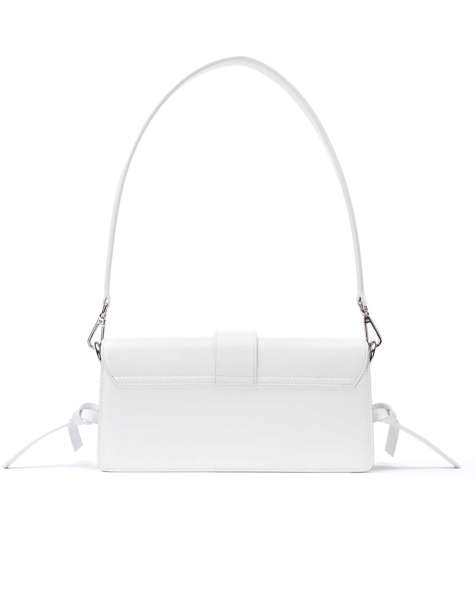 Back of Nia Bag with white leather