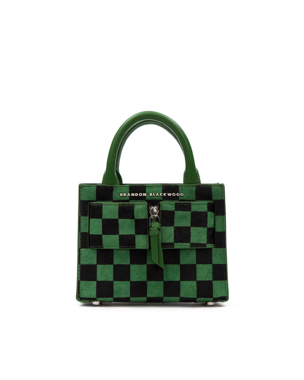 Black & Green Checkered Ponyhair