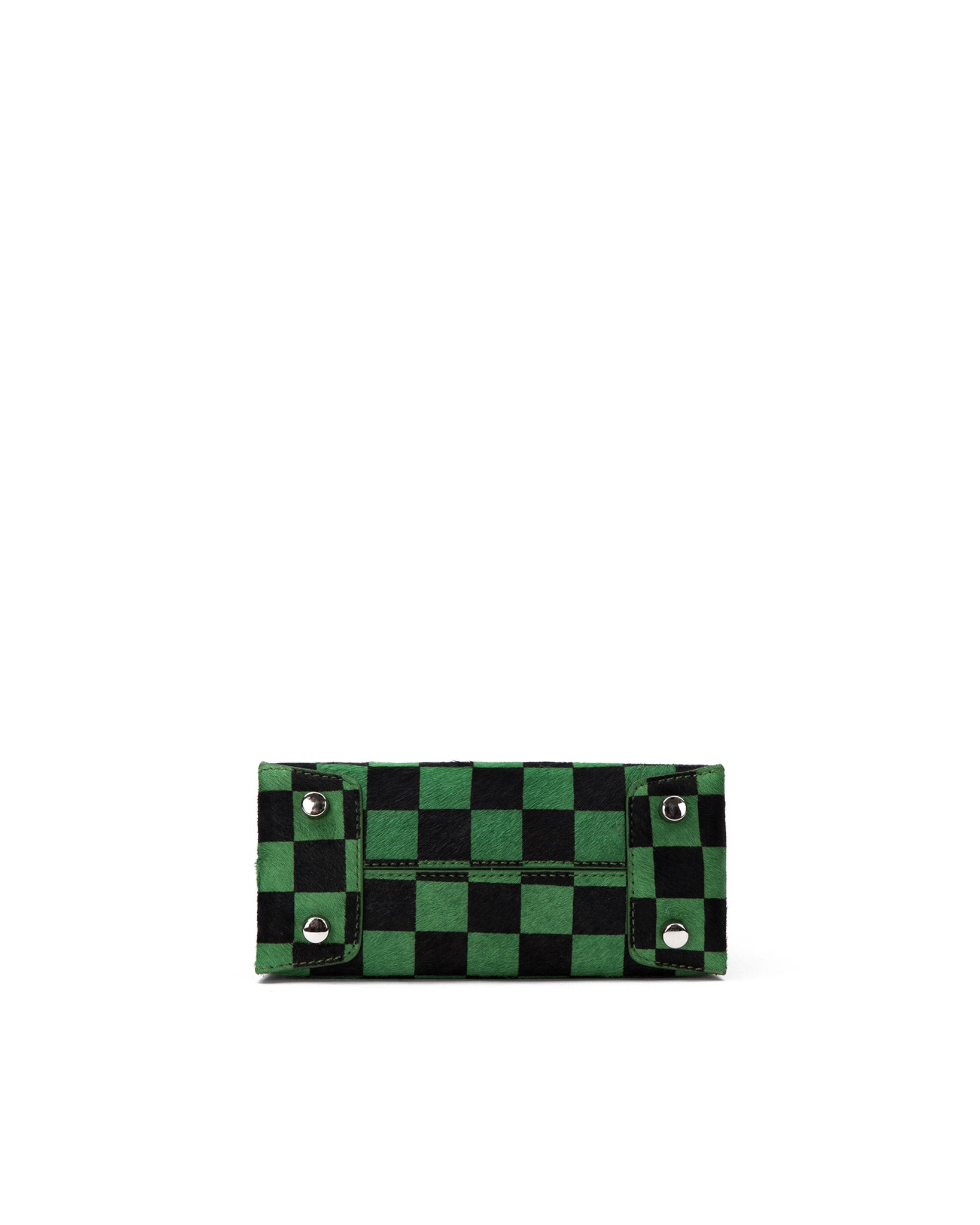 Brandon Blackwood New York - Kuei Bag - Black & Green Checkered Ponyhair