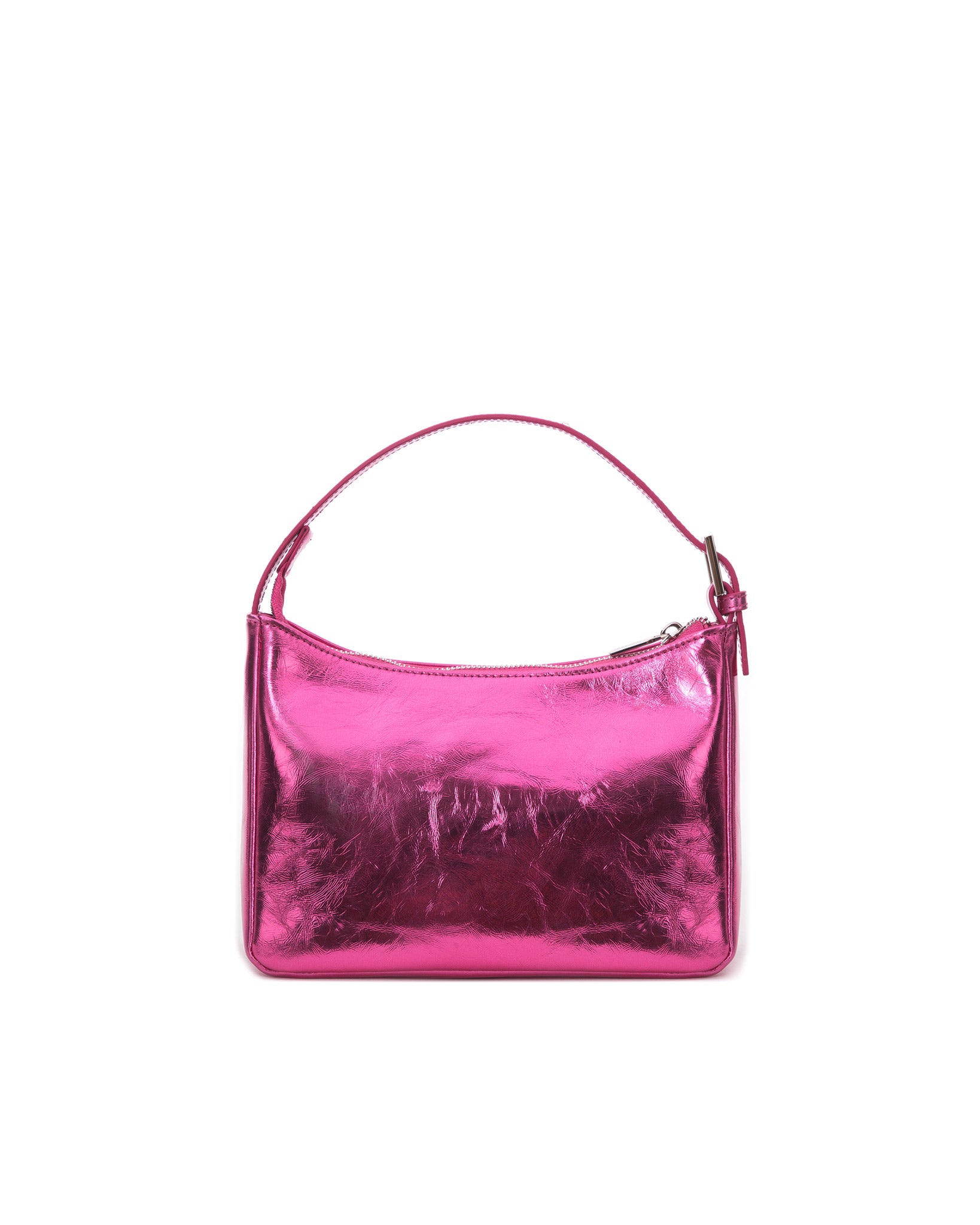 Pale Pink Purse Round Handle Patent Leather Purse