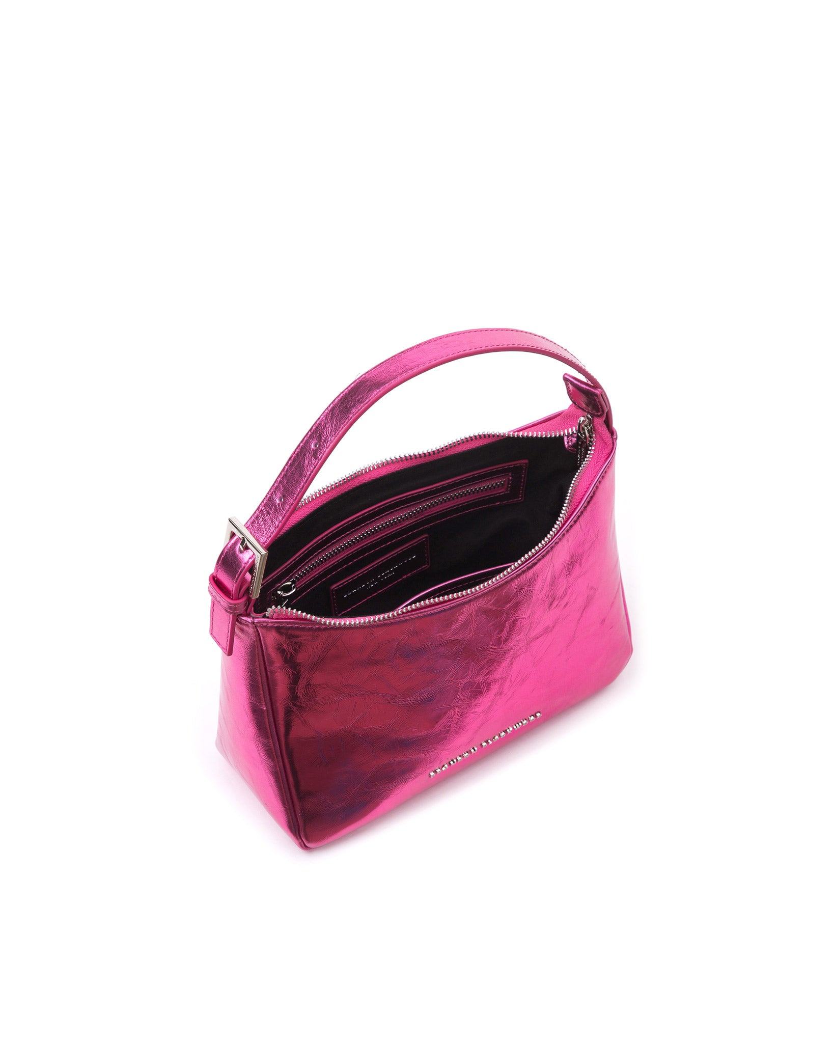 Brandon Blackwood New York - Cortni Bag - Cracked Metallic Hot Pink Leather