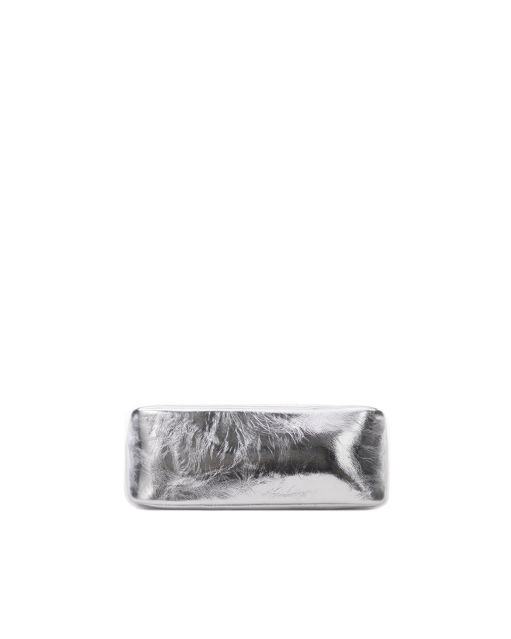 Brandon Blackwood New York - Cortni Bag - Cracked Metallic Silver Leather