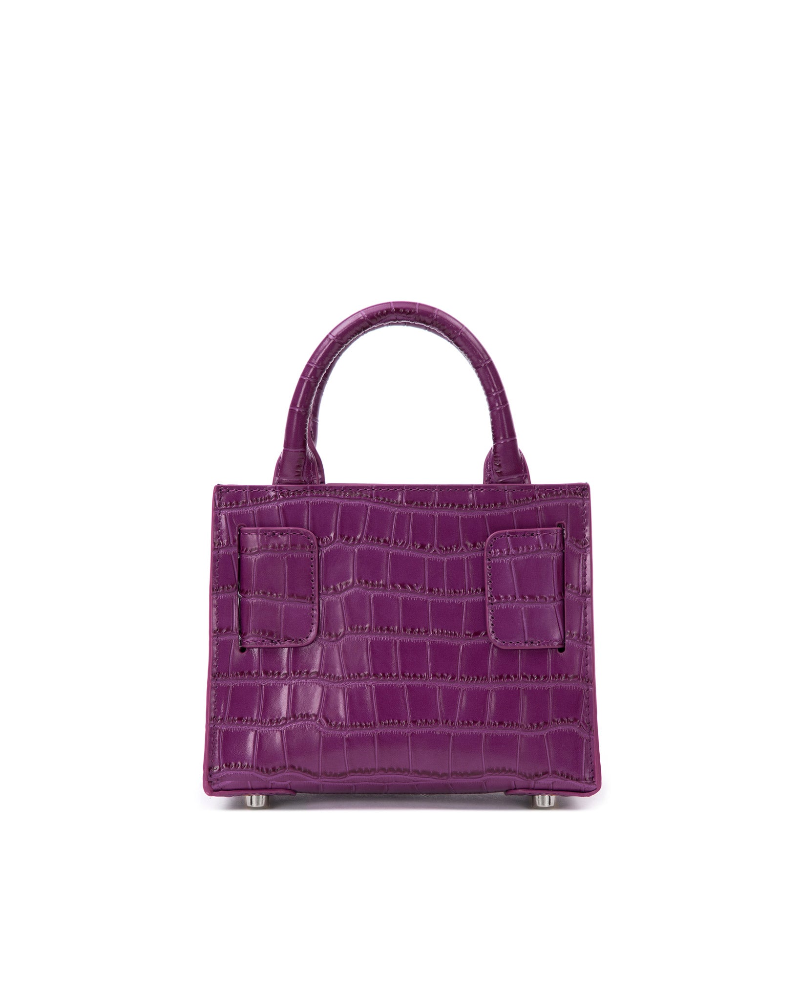 Purple Croc Embossed Bag