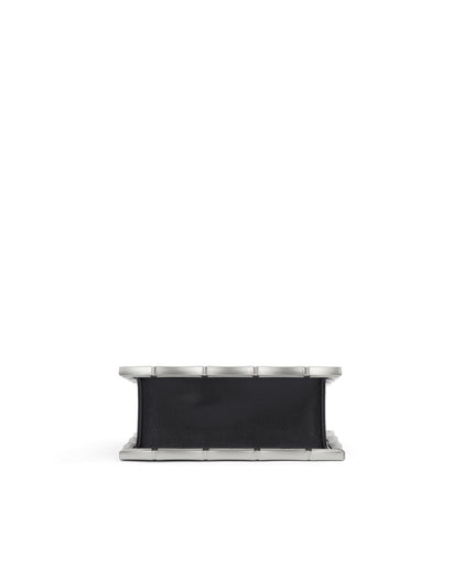 Bottom of Bamboo B Tote in black leather thumbnail 6