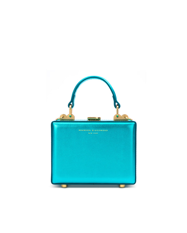 Metallic Blue Leather