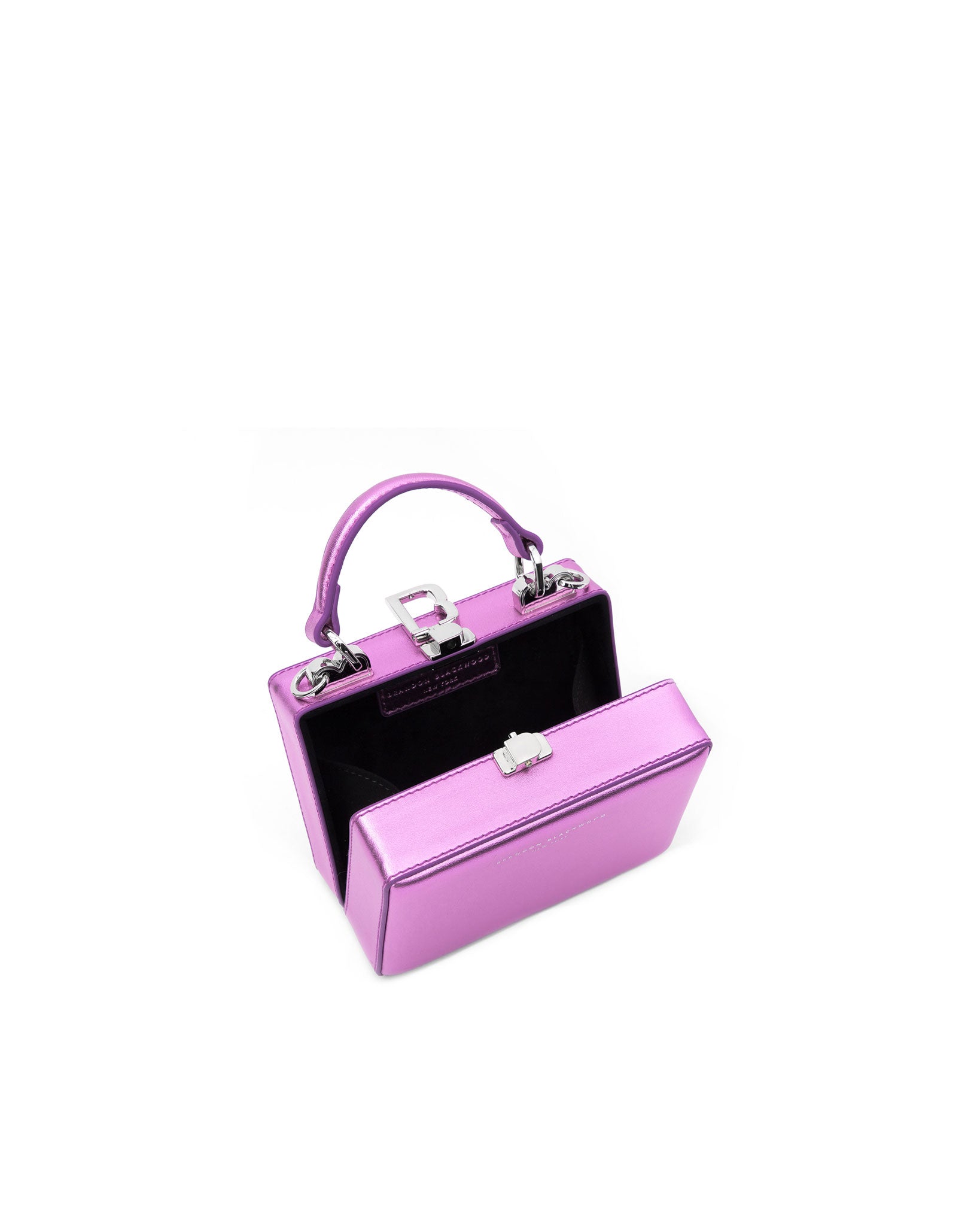 Brandon Blackwood New York - Mini Kendrick Trunk - Metallic Purple Leather