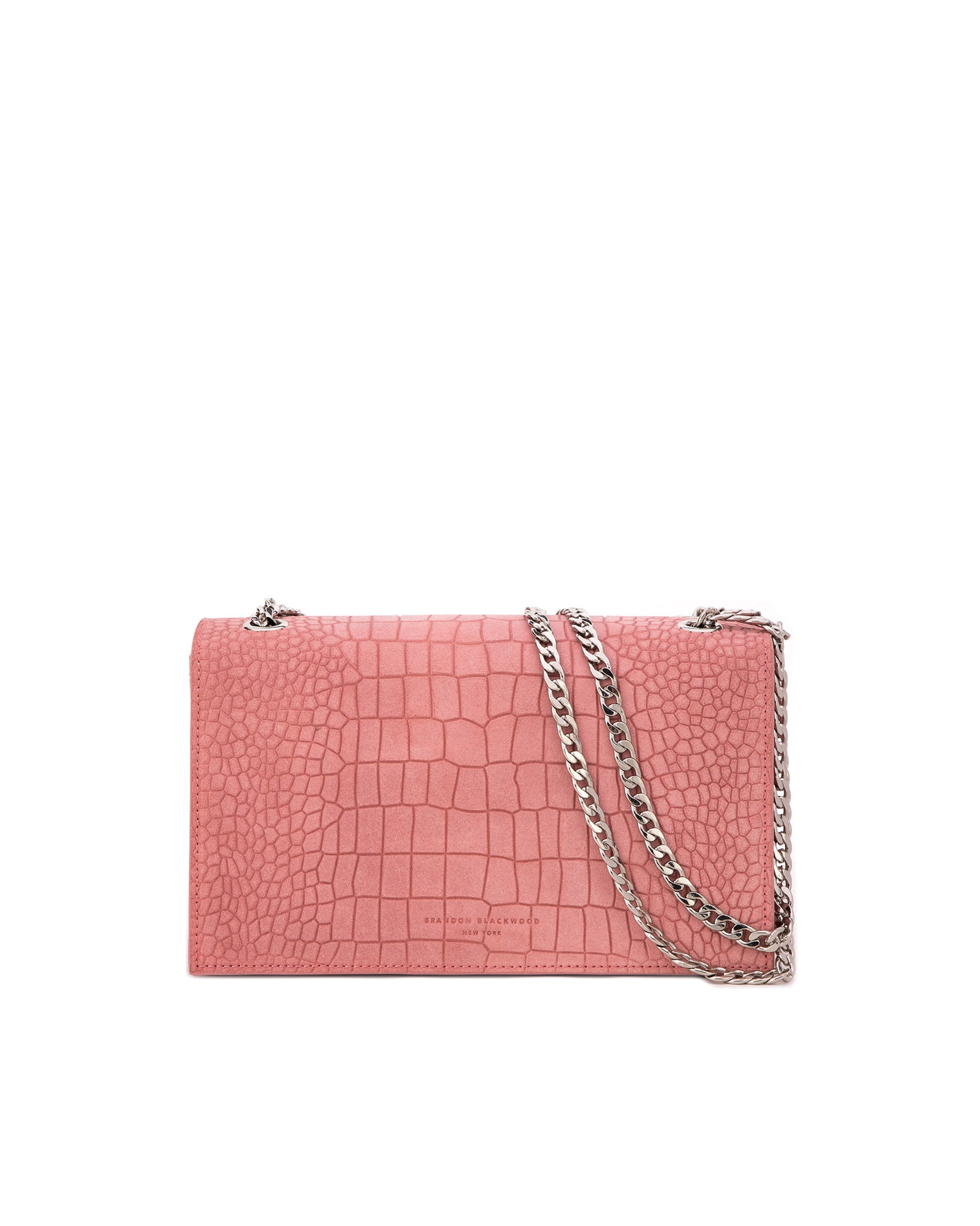 Brandon Blackwood New York - Standard Sophia Bag - Pink Croc Embossed