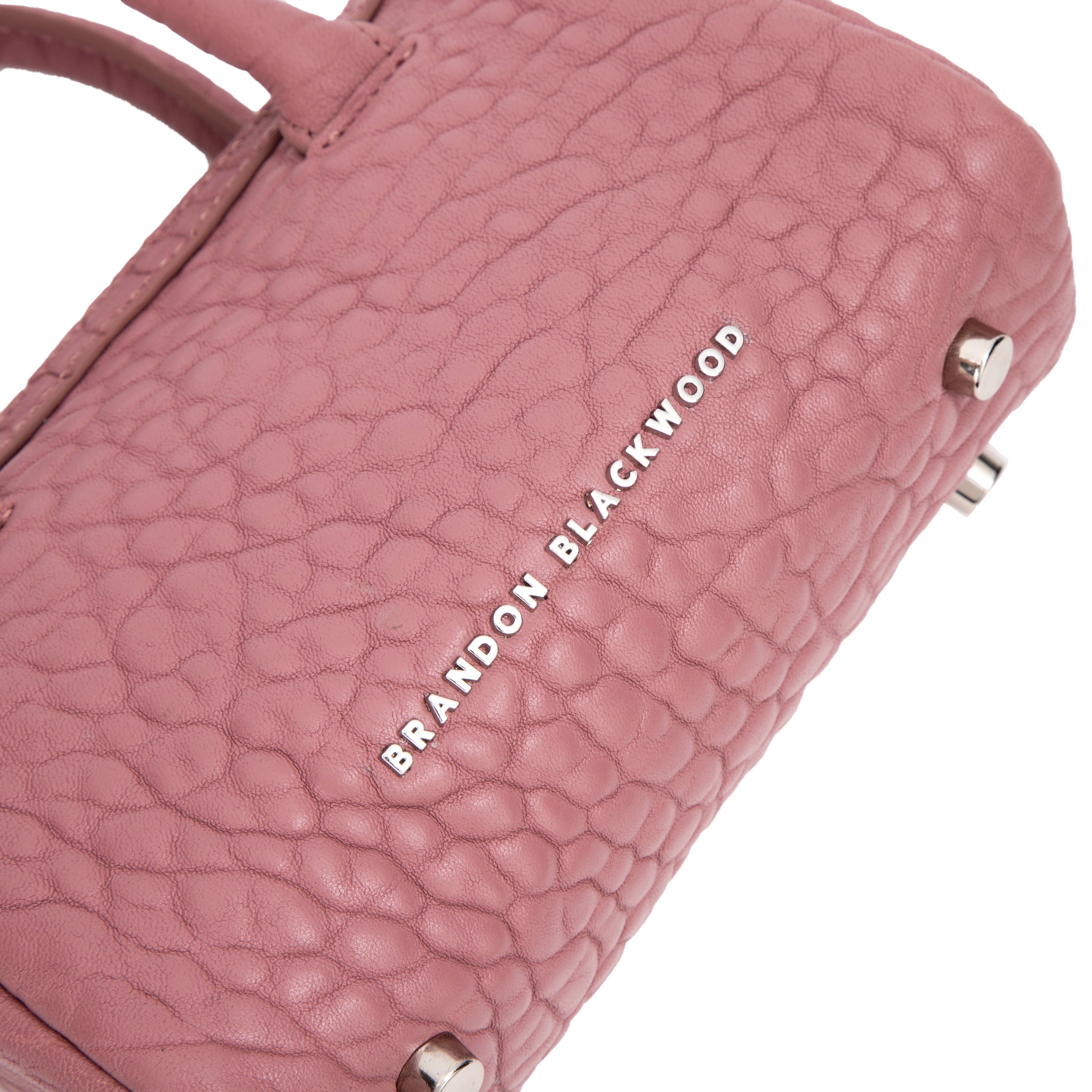 Brandon Blackwood New York - Mini Cara Duffle Bag - Pink Bubble Leather